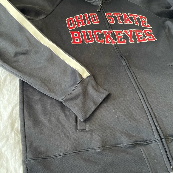 #221 Ohio State University Buckeyes Track Jacket Men's Large Black Polyester - Picture 11 of 16